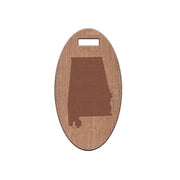 Alabama Wooden Oval Tag