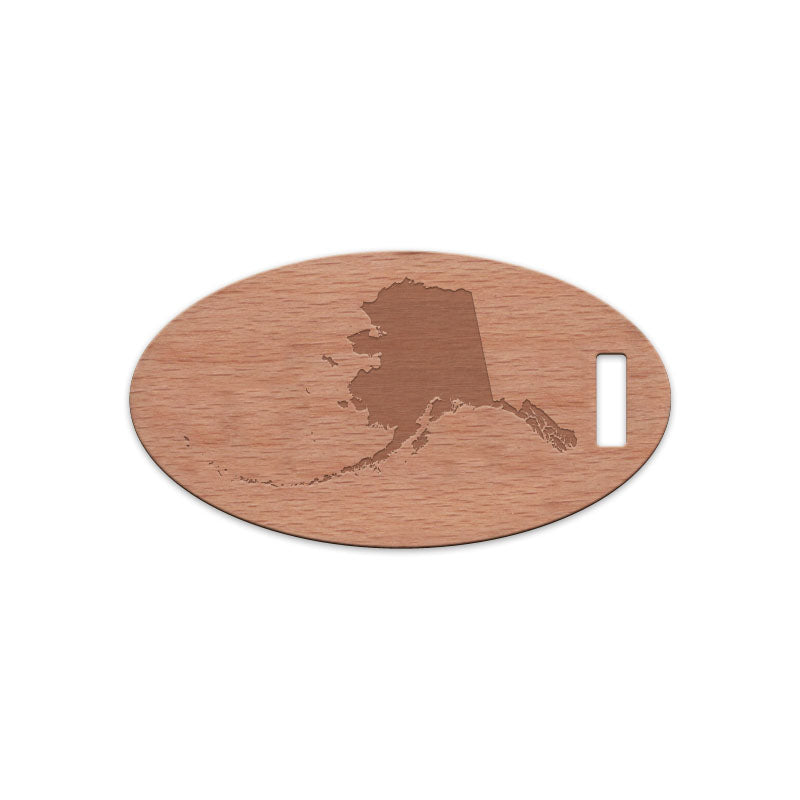 Alaska Wooden Oval Tag