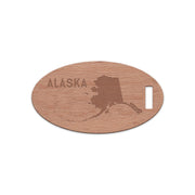 Alaska w/ Name Wooden Oval Tag