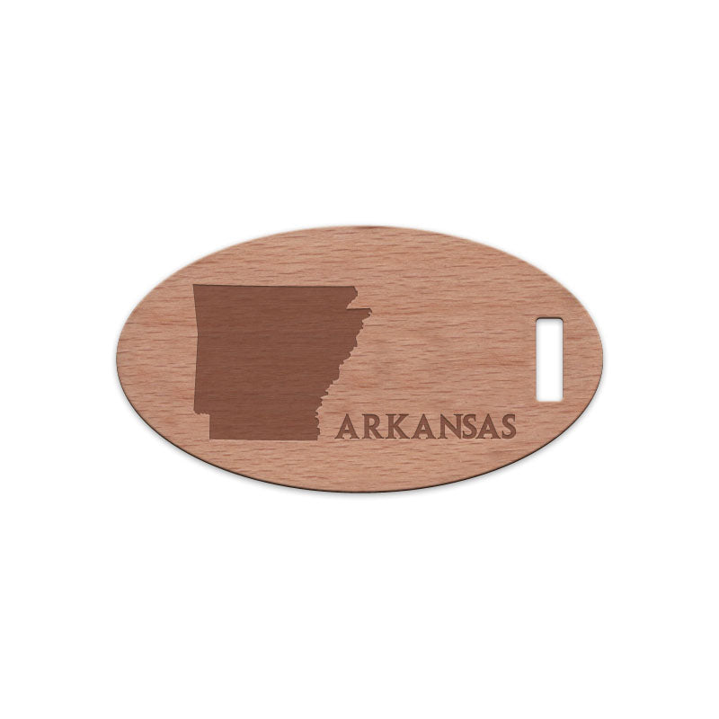 Arkansas w/ Name Wooden Oval Tag