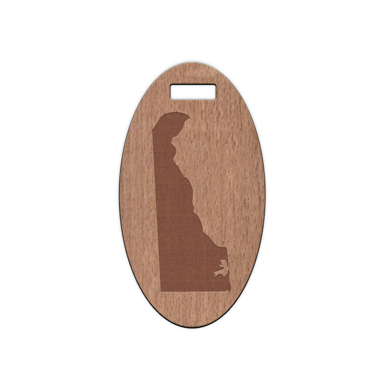 Delaware Wooden Oval Tag