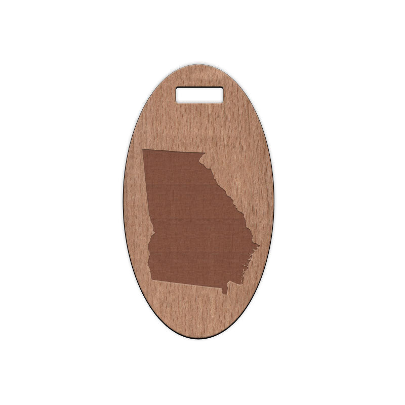 Georgia Wooden Oval Tag