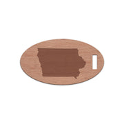 Iowa Wooden Oval Tag