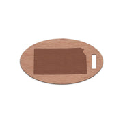 Kansas Wooden Oval Tag