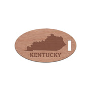 Kentucky w/ Name Wooden Oval Tag