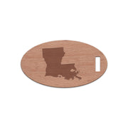 Louisiana Wooden Oval Tag