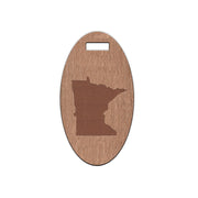 Minnesota Wooden Oval Tag