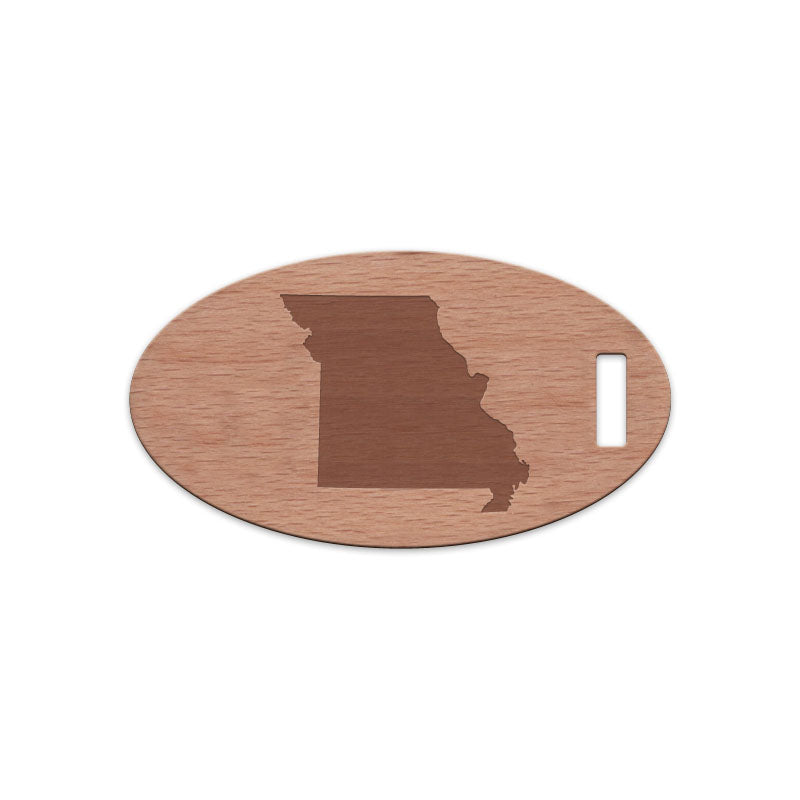 Missouri Wooden Oval Tag