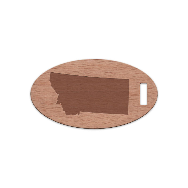Montana Wooden Oval Tag