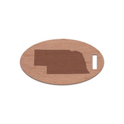 Nebraska Wooden Oval Tag