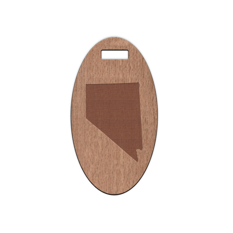Nevada Wooden Oval Tag