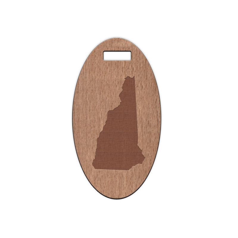 New Hampshire Wooden Oval Tag