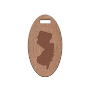 New Jersey Wooden Oval Tag