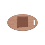 New Mexico Wooden Oval Tag