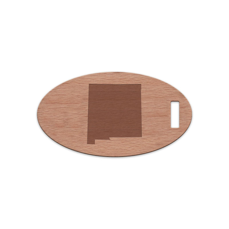 New Mexico Wooden Oval Tag