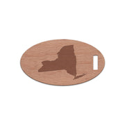 New York Wooden Oval Tag