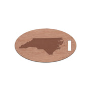 North Carolina Wooden Oval Tag