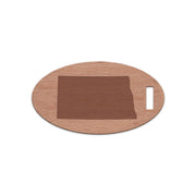 North Dakota Wooden Oval Tag