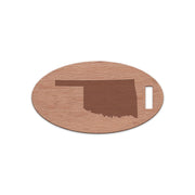 Oklahoma Wooden Oval Tag