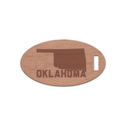 Oklahoma w/ Name Wooden Oval Tag