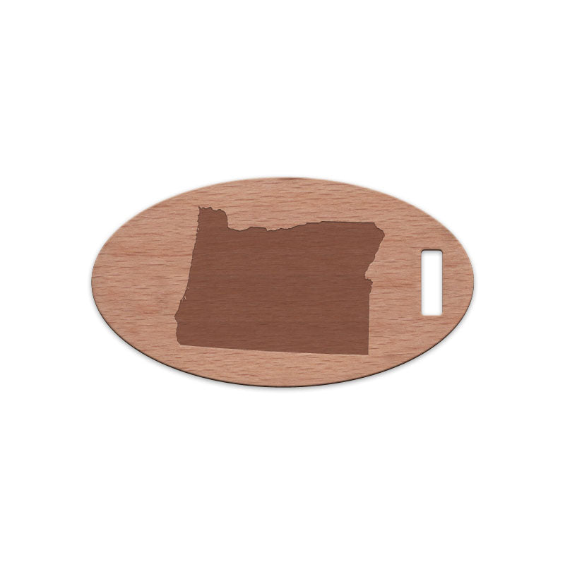 Oregon Wooden Oval Tag