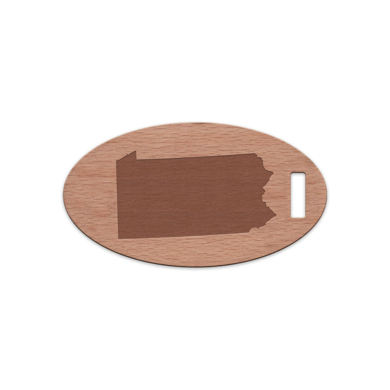 Pennsylvania Wooden Oval Tag