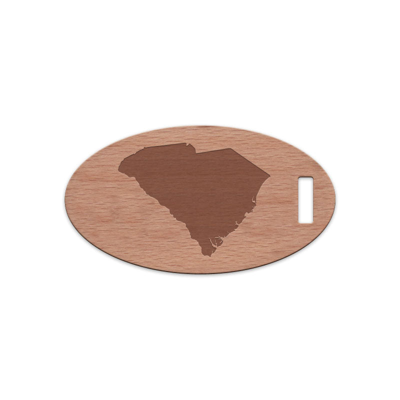 South Carolina Wooden Oval Tag