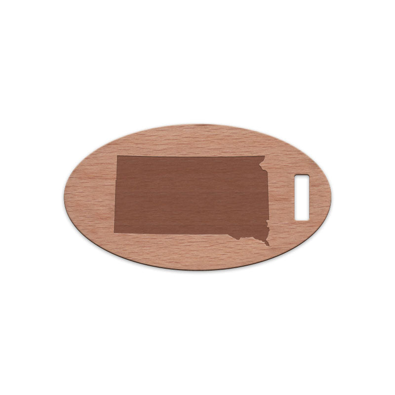 South Dakota Wooden Oval Tag