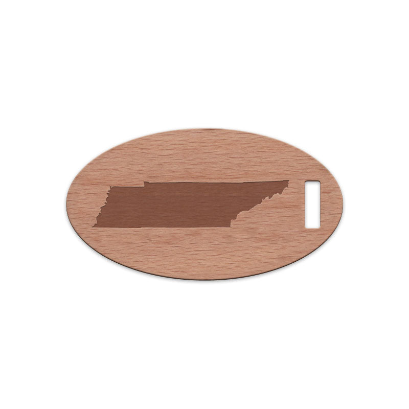 Tennessee Wooden Oval Tag