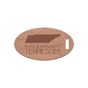 Tennessee w/ Name Wooden Oval Tag