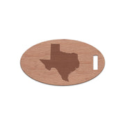 Texas Wooden Oval Tag