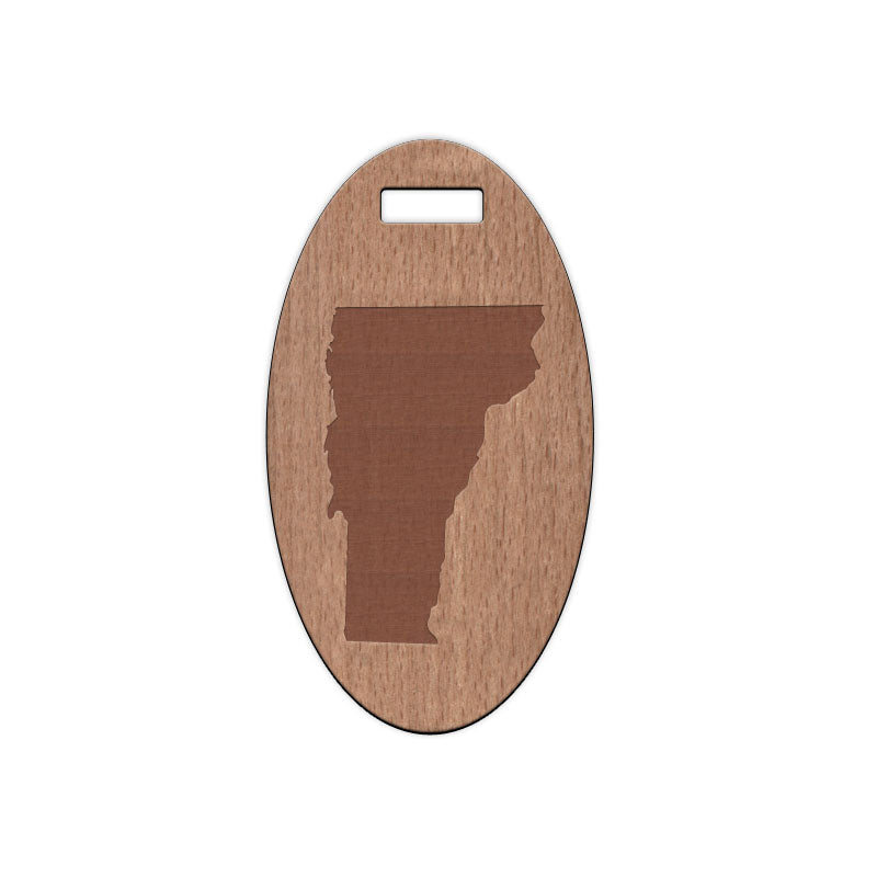 Vermont Wooden Oval Tag
