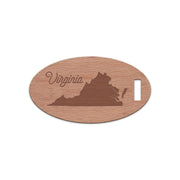 Virginia w/ Name Wooden Oval Tag
