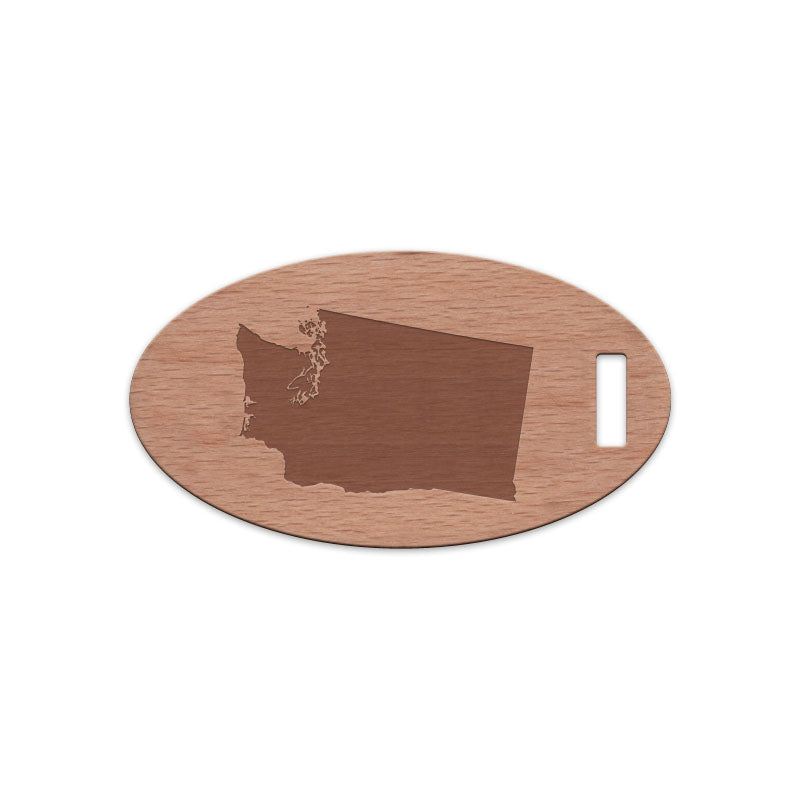Washington Wooden Oval Tag
