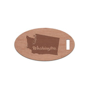 Washington w/ Name Wooden Oval Tag