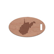 West Virginia Wooden Oval Tag