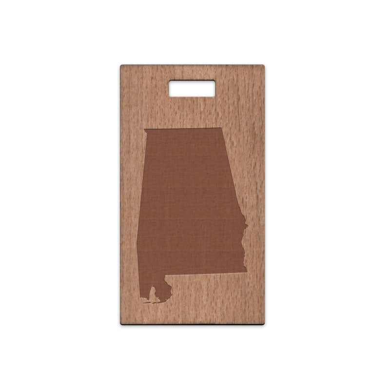 Alabama Wooden Rectangle Tag