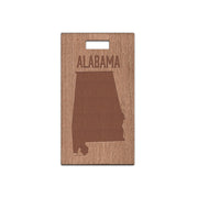 Alabama w/ Name Wooden Rectangle Tag