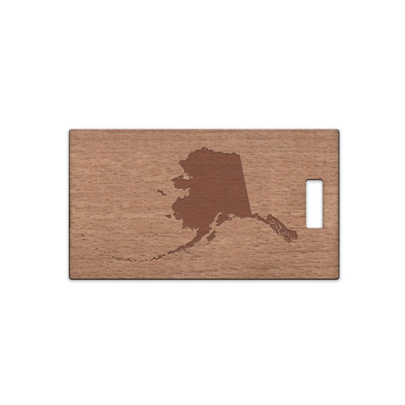 Alaska Wooden Rectangle Tag