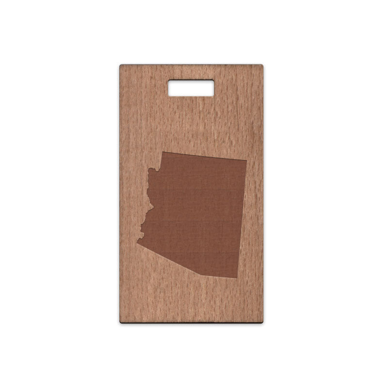 Arizona Wooden Rectangle Tag