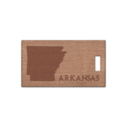 Arkansas w/ Name Wooden Rectangle Tag