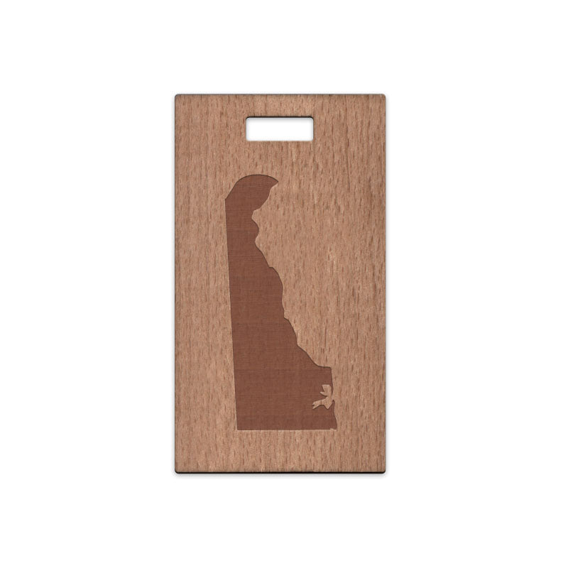 Delaware Wooden Rectangle Tag