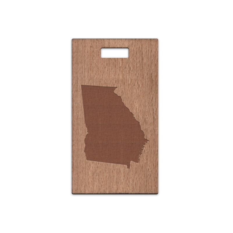 Georgia Wooden Rectangle Tag