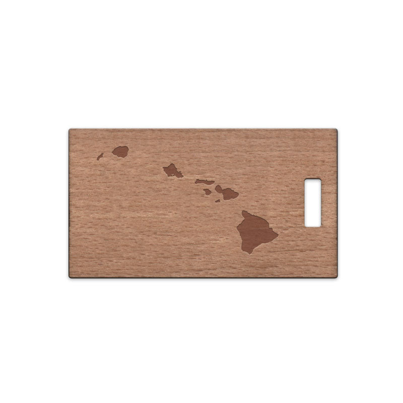 Hawaii Wooden Rectangle Tag