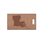 Louisiana Wooden Rectangle Tag
