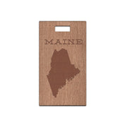 Maine w/ Name Wooden Rectangle Tag