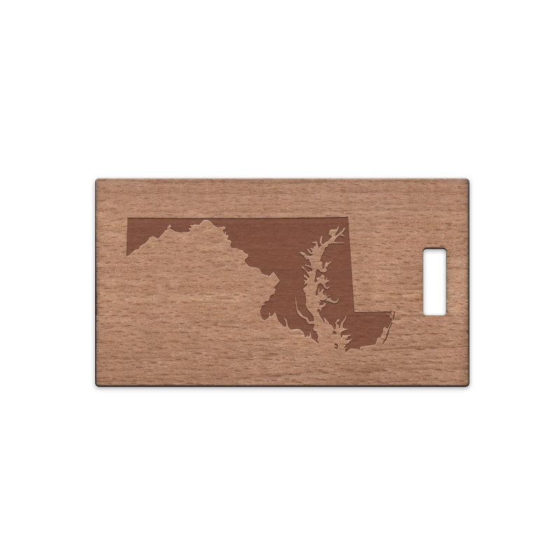 Maryland Wooden Rectangle Tag