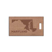 Maryland w/ Name Wooden Rectangle Tag