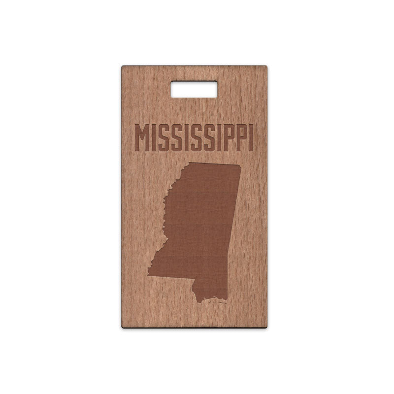 Mississippi w/ Name Wooden Rectangle Tag
