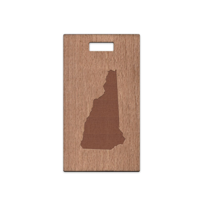 New Hampshire Wooden Rectangle Tag